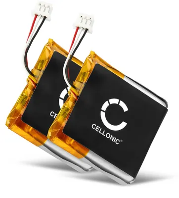 Produktbild von CELLONIC 2x Akku für Headset Kompatibel mit Sennheiser GSP 670, GSP 500, GSP 350, AHB552826TPC-2 - (350mAh, 3.7V)