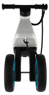 Zdjęcie produktu dla FUNNY WHEELS Rider SuperSport biały/turkusowy 2w1+pasek,wysokość siedziska28/30cm 25kg 18m+w pudełku.