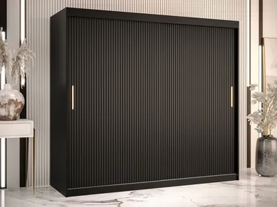 Obrázek produktu pro Šatní skříň 200 cm LONZO 1 - černá