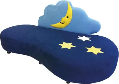 Immagine prodotto di Divano per bambini Luna e Stelle, in microfibra