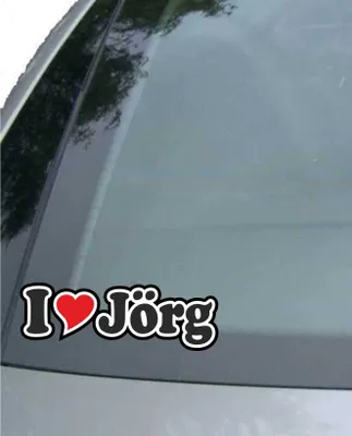 Produktbild von INDIGOS UG - Aufkleber / Autoaufkleber I Love Heart - Ich liebe mit Herz 15 cm - I LOVE Jörg - Auto LKW Truck - Sticker mit Namen vom Mann Frau Kind