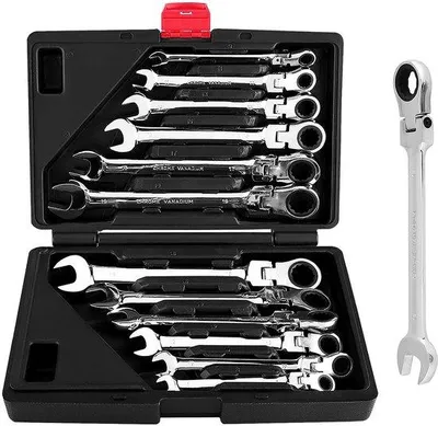 Produktbild von Flexibele 12-delig Steeksleutenset mit 72 Tandkwalität in Gereedschapskoffer