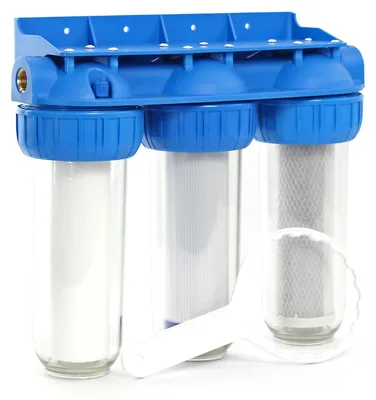 3-Stufen-Wasserfilter 1" mit Sediment- & Aktivkohlefilter