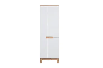 Zdjęcie produktu dla Szafka Łazienkowa Stojąca Biała 60 Cm Wysoka 3 Drzwi Nowoczesna
