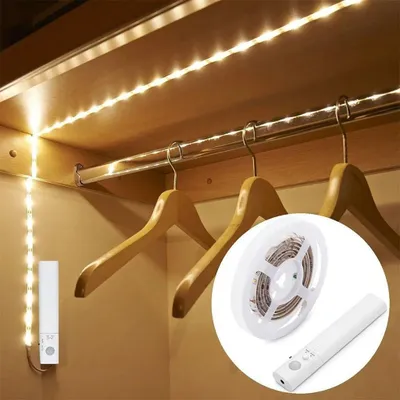 Productafbeelding van Skylt LED-strip voor kasten en garderobes met bewegingssensor, 3M - Warmwit