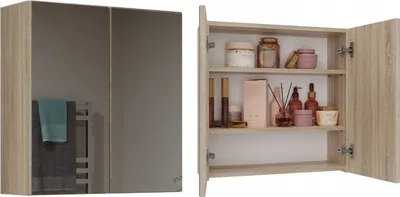Produktbild von Topeshop POLA 2DL SONOMA Aufbewahrungsschrank für Badezimmer Eiche  Holz