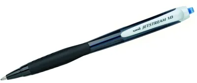 Produktbild von Uni-Ball Jetstream UniBall, Anklippbarer versenkbarer Stift, Schwarz, Blau, Weiß, Blau, 1 mm, Beidhändig, CE