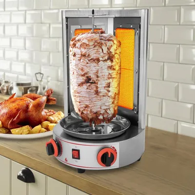 Produktbild von Elektrischer Vertikalgrill für Döner – Dönermaschine – Drehgrill – Gasgrill – Tischgrill – 4,3 kW Leistung