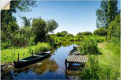 Produktbild von ARTland Wandbild, selbstklebend Naturlandschaft am Fluss in Frankreich Größe: 30x20 cm