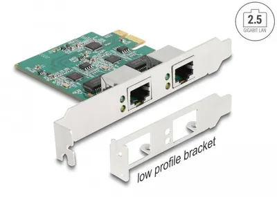 Obrázek produktu pro Delock 88101 DELOCK PCI Express x1 Karte zu 2x RJ45 2,5 Gigabit LAN
