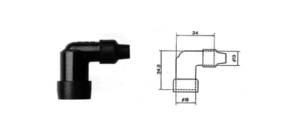 Produktbild von SP 1078370 NGK Zündkerzenstecker - LZEH passend fuer Schwarz