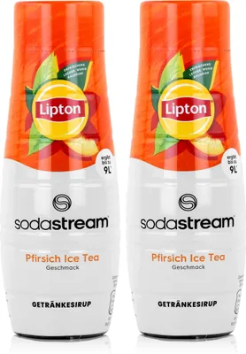 Image de SodaStream Lipton Sirop pour boissons Softdrink Ice Tea Pêche 440ml (pack de 2)