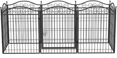 Produktbild von Famanu Hundezaun Multifunktional - Outdoor, Faltbar, Schwarz, 190 x 63 x 80 cm