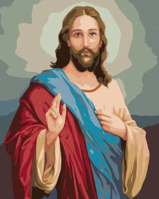 Produktbild von Zuty - Malen nach Zahlen - JESUS CHRISTUS, 40x50 cm, ohne Keilrahmen