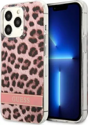 Produktbild von Guess Guhcp13Lhsleop Iphone 13 Pro / 13 6,1"" Rosa/Rosa Hardcase Leopard