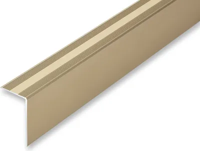 Produktbild von (19,58EUR/m) 30 x 52 x 1180 mm Treppenwinkel Sand ungebohrt Treppenkantenprofil Treppenkante