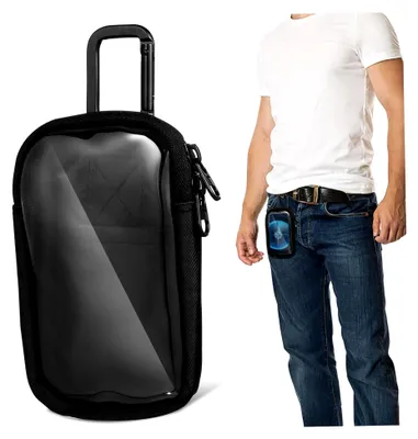 Produktbild von Organizer Tasche aus TPU für Reisen und Outdoor, langlebiger Aufbewahrungsbeutel mit Kletterschnalle in Schwarz