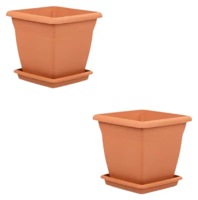 Obrázek produktu pro Květináč čtvercový - 26 x 25 cm - Terakota