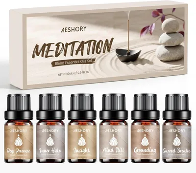 Produktbild von Ätherische Öle Set 6x10 ml, Aromatherapie, für Meditation