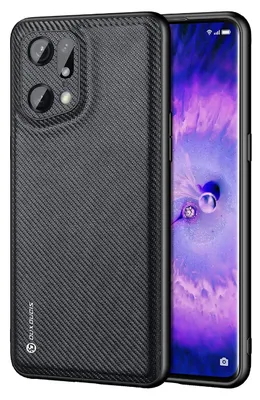 Produktbild von Dux Ducis Fino Hülle mit Nylonmaterial bezogen Oppo Find X5 Pro schwarz