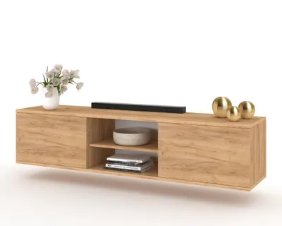 Produktbild von Fernsehschrank TV-Lowboard KING HÄNGEND Craft Eiche/Craft Eiche 120cm