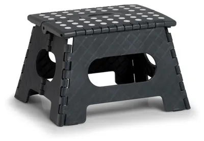 Produktbild von ZELLER Klapphocker 13031 aus Kunststoff, anthrazit / Tritt / Klappstiege