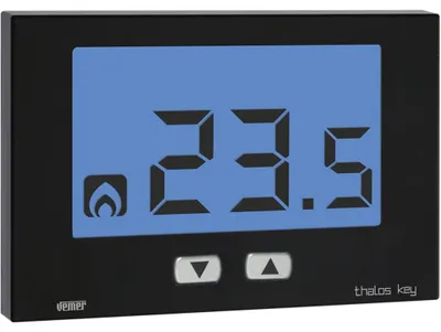 Wandthermostat mit LCD-Display, 230 V, schwarz