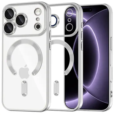 Produktbild von Techsuit – , kristallartige MagSafe-Hülle für iPhone 18 Pro / iPhone 17 Pro – Silber