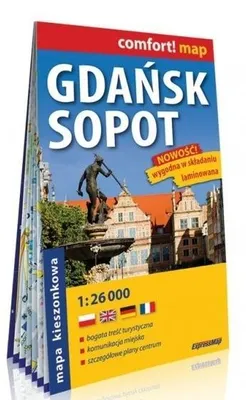Image de Gdańsk Sopot plan de ville plastifié de poche 1:26000