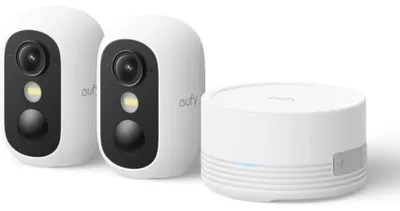 Immagine prodotto di Eufy eufyCam C35 - Kit di 2 telecamere - telecamera di sorveglianza di rete - per esterni, interni - resistente alle intemperie - a colori (giorno e notte) - 1920 x 1080 - 1080p - audio - wireless - Wi-Fi - DC 5 V