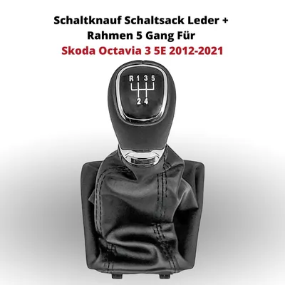 Produktbild von Schaltknauf Schaltsack Leder + Rahmen 5 Gang Für Skoda Octavia 3 5E 2012-2021