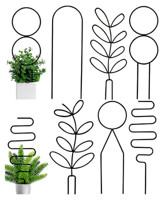 Produktbild von 6 Stück Rankhilfe für Zimmerpflanzen, Mini-Spalier für Topfpflanzen, Gartenpflanzen-Spalier für Kletterpflanzen, Metallstütze für Hoya