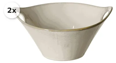 Produktbild von Servierschale 630ml / 20,5x18cm mit Henkel 2er Set Troms sand