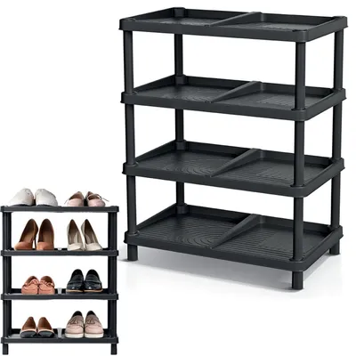 Imagen del producto de Estantería para zapatos Tassy Keden, 4 niveles, plástico, color , 48 x 29,6 x 60 cm
