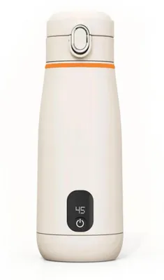 Immagine prodotto di Scaldabiberon intelligente portatile - Scaldabiberon elettrico - Ricaricabile - Spina UE 220 V - Ricarica magnetica - Indicatore di temperatura - Senza PVC