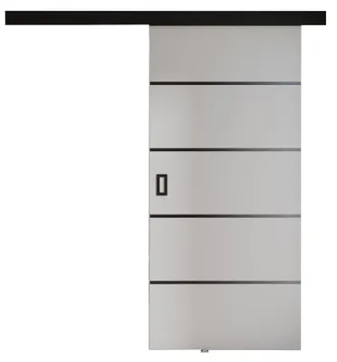 Produktbild von KIER FURNITURE Schiebetür Komplettset WERDI PLUS Sliding Door, Raumteiler Schiebetür Weiß 106x205x1,6 cm