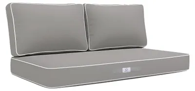 Immagine prodotto di Cuscini premium per salotto da giardino 120x60cm - Grigio chiaro