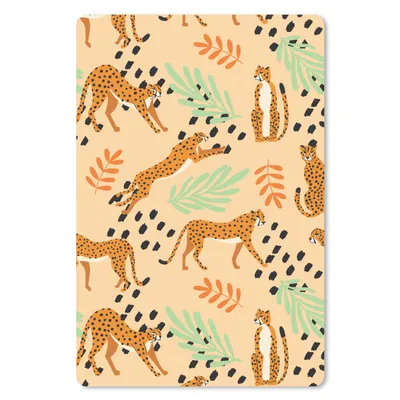 Produktbild von MuchoWow® Mauspad Mousepad Muster - Gepard - Blätter 18x27 cm - Mousepads - Maus Mat - Pad - Mausunterlage