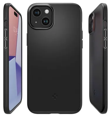 Produktbild von Spigen ACS06639, Cover, Apple, iPhone 15 Plus, 17 cm (6.7"), Schwarz
