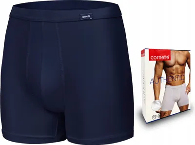 Obrázek produktu pro Cornette AUTHENTIC pánské elastické boxerky Pánské Plus Size - Navy - XL
