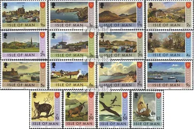 Produktbild von Briefmarken GB - Isle of Man 1973 Mi 12-27 (kompl.Ausg.) postfrisch Sehenswürdigkeiten