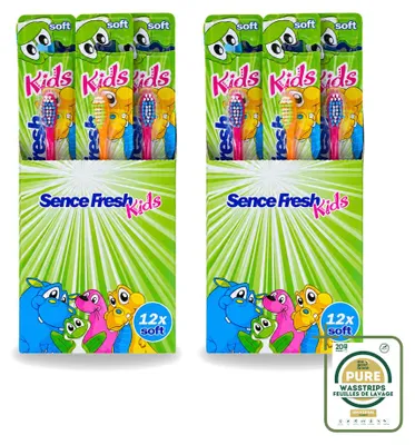Produktbild von 2 x Sence Fresh Kids Soft Kinderzahnbürsten - weich - Vorratspackung - 2 Stücke
