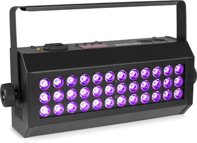 Produktbild von BeamZ Flood36UV, Schwarz, LED, 36 Glühbirne(n), 3 W, Ultraviolett (UV), 25°
