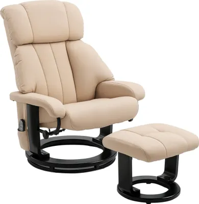 Produktbild von HOMCOM Relaxsessel mit Liegefunktion Massagesessel inkl. Hocker Fernsehsessel