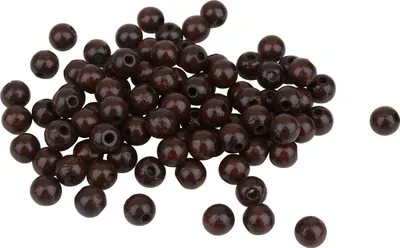 Produktbild von Holzperlen, Ø 8 mm, 85 Stück Dunkelbraun