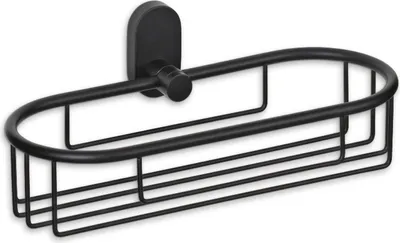 Immagine prodotto di Cestello doccia, con supporto a parete, 26 x 10,5 x 9,5 cm, acciaio inox, nero - Kela | Alessio