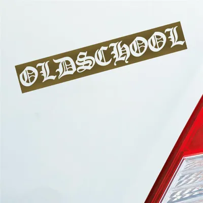 Produktbild von Auto Aufkleber Oldschool Graffiti Tuning 19x3 cm Gold Sticker Heckscheibenaufkleber