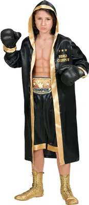 Produktbild von Kinder Boxer Champion Umhang mit Gürtel, Hose, Handschuhe  - Box Set Kind XL - 164 cm