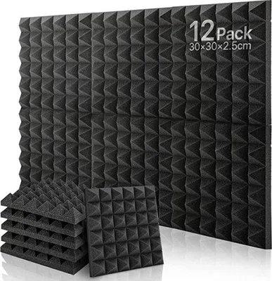 Imagen del producto de Paneles acústicos para aislamiento de ruido: placas de espuma absorbentes de sonido