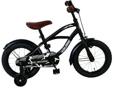 Produktbild von Volare Black Cruiser Kinderfahrrad - Jungen - 14 Zoll - Schwarz - 95 % zusammengebaut